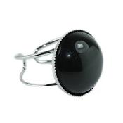 Bague Cabochon Rond en Obsidienne Oeil Cleste Harmony