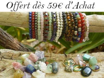 1 Pierre Brute + 1 Pendentif + Un Bracelet Offert Dès 59 Euros d'achat Valable du 3 au 12 Août 2025 (22h00) Modèles Selon Disponibilité