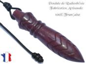 Pendule Egyptien Thot Plombé en Bois d'Amarante Gravé Modèle Unique N°THOAMARAPLC-7