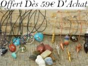 1 Pierre Brute + 1 Pendentif + Un Pendule Offert Dès 59 Euros d'achat Valable du 12 au 21 Août 2025 (22h00) Modèles Selon Disponibilité