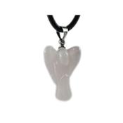 Quartz Rose Pendentif Ange en Pierre (2 cm)