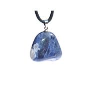 Pendentif Pierre Roulée en Sodalite Bélière Argentée