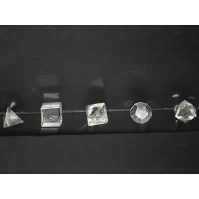 Solides de Platon en Pierre de Cristal de Roche