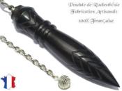 Pendule de Thot Plomb� en Bois d'Eb�ne du Gabon Pi�ce Unique N�THOEBPLPT- 226