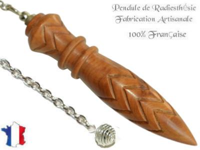 Pendule Egyptien Thot Plombé en Bois de Loupe de Thuya Pièce Unique N°THOTHUYPL-8