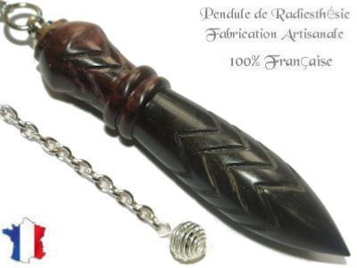 Pendule de Thot Plombé en Bois d'ébène et Bois de Violette Pièce Unique N°THOVIOEBPL-3