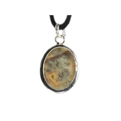 Pendentif Agate Crazy Lace Argent - 7,62g Goutte - Neuf Sans Emballage