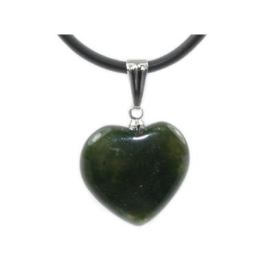 Pendentif Coeur en Agate Mousse 1,8 cm