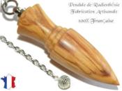 Pendule Amon Plombé Création en Bois d'Olivier Pièce Unique N°AMOLPL-9