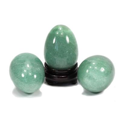 Aventurine Verte Oeuf en Pierre 5 cm avec Socle