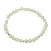 Bracelet en Pierres Boules de Jade de Chine (6 mm) Perles Argent 925