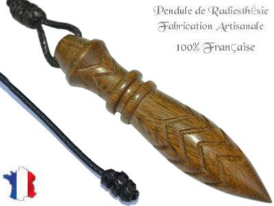 Pendule Egyptien Thot Plombé en Bois de Palo Santo Gravé Pièce Unique N°THOPALPLPT-62