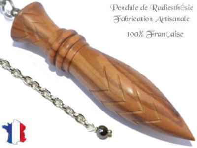 Pendule Egyptien Thot en Bois d'Olivier Gravé Pièce Unique N°THOOL-209