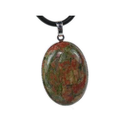 Unakite Pendentif Cabochon Ovale 25x18 mm