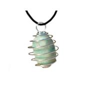 Amazonite du Bresil Pendentif Cage Pierre Roulée