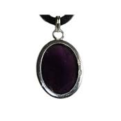 Améthyste Pendentif Cabochon Pierre Ovale 18x13 mm et argent 925