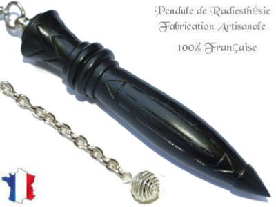 Pendule Atlante Plombé en Bois d'Ebène du Gabon Pièce Unique N°ATLAEBPLTH-21