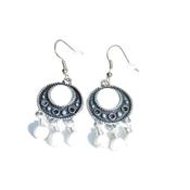 Boucles d'Oreilles Pierres Boules d'Howlite Blanche 6 mm Collection Emma