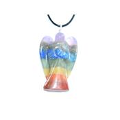 7 Chakras Pendentif Ange en Pierre (5 cm)