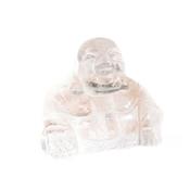 Bouddha Chinois Rieur en Pierre de Cristal de Roche 5 cm