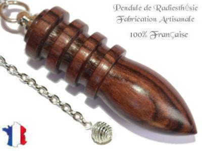 Pendule Divinatoire Djed Plombé en Bois de Violette Pièce Unique N°DJVIPL-9