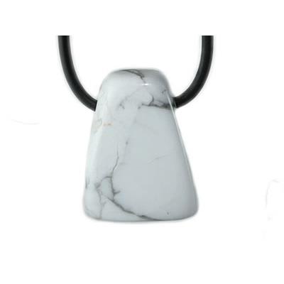 Howlite Blanche Pendentif Pierre Roulée