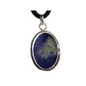 Lapis Lazuli Pendentif Cabochon Pierre Ovale 18X13 mm et argent 925