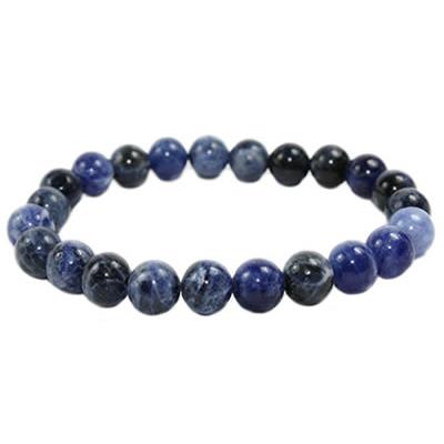 Bracelet en Pierres Boules de Sodalite (8 mm)