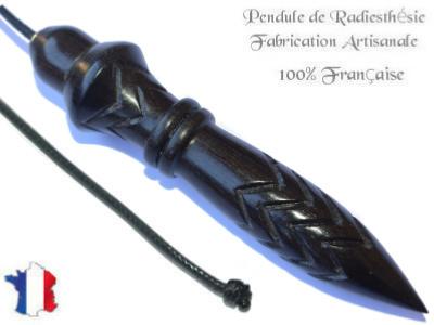 Pendule de Thot Plombé en Bois d'Ebène du Gabon Pièce Unique N°THOEBPLPTCF- 203