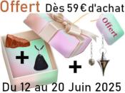 1 Pierre Brute + Un Pendentif Pierre Roulée + Un Pendule Offert Dès 59 Euros d'achat Modèle Selon Disponibilité