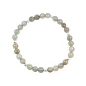 Bracelet en Pierres Boules de Labradorite (6 mm) Perles Argent 925
