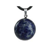 Pendentif Cabochon Pierre Ronde 18 mm en Lapis Lazuli