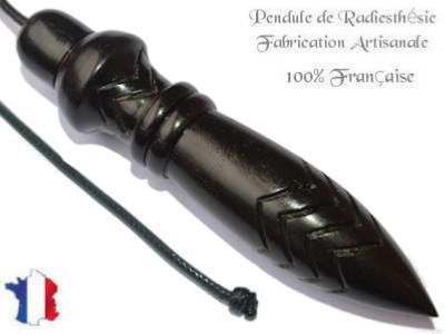 Pendule de Thot Plombé en Bois d'Ebène du Gabon Pièce Unique N°THOEBPLPTC- 191