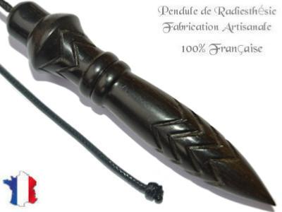 Pendule de Thot Plombé en Bois d'Ebène du Gabon Pièce Unique N°THOEBPLPTCF- 206