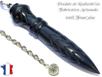 Pendule de Thot Plombé en Bois d'Ebène du Gabon Pièce Unique N°THOEBPLPTCF- 217