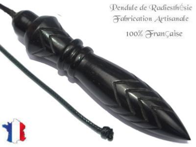 Pendule de Thot Plombé en Bois d'Ebène du Gabon Pièce Unique N°THOEBPLPTC- 223