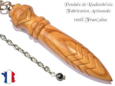 Pendule Egyptien Thot en Bois d'Olivier Gravé Pièce Unique N°THOOLPT-196