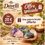 Une Pierre Brute Taille 2 à 3 cm Offerte dès 20 Euros d'achat Valable du 1 au 7 Novembre 2026 (22h00) Modèle Selon Disponibilité
