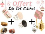 1 Pierre Brute + 1 Bague Cabochon + Un Pendule Offert Dès 59 Euros d'achat Modèle Selon Disponibilité