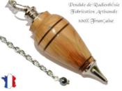 Pendule Goutte en Bois de Genévrier Pièce Unique N°GOUGEN-3