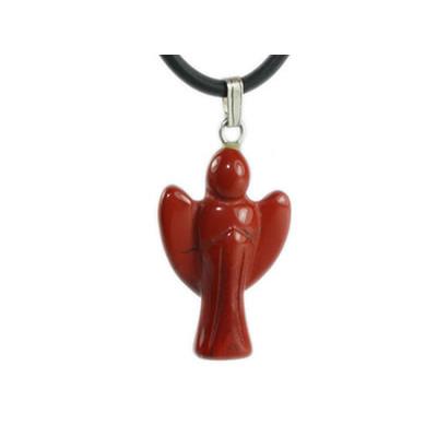 Jaspe Rouge Pendentif Ange en Pierre (2 cm)