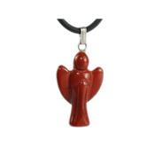 Jaspe Rouge Pendentif Ange en Pierre (2 cm)