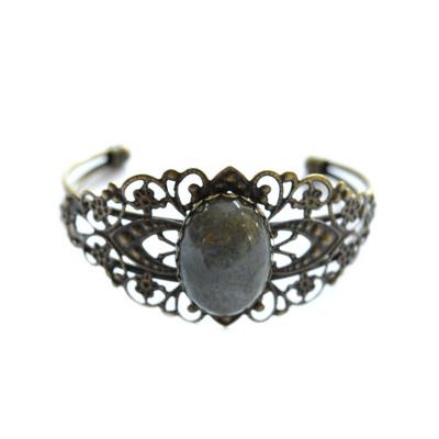 Bracelet en Labradorite Cabochon Pierre Ovale 25x18 mm