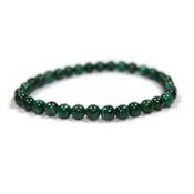 Bracelet en Pierres Boules de Malachite (6 mm)