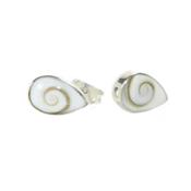 Puces d'Oreilles Oeil de Sainte Lucie Forme Ovale et Argent 925