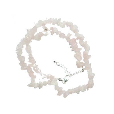 Quartz rose Collier en Pierre Baroque