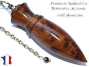 Pendule Amon Création en Bois de Loupe de Thuya Pièce Unique N°AMTHU-17
