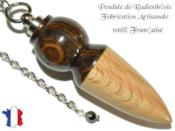 Pendule Celte Création en Bois de Bocote et Bois de Hêtre Piéce unique N°CELBOHT-3