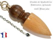 Pendule Celte Cration en Bois de Louro Preto et Bois de Htre Pice unique NCELLOHT-2