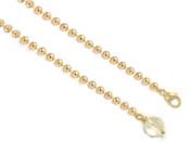 Chaîne à Billes Pour Pendule en Acier inoxydable Dorée et Perle en Cristal de Roche de 8mm